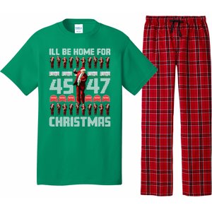 ILl Be Home For Christmas Donald Trump 4547 Maga Trump Dance Ugly Christmas Pajama Set