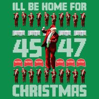ILl Be Home For Christmas Donald Trump 4547 Maga Trump Dance Ugly Christmas Womens T-Shirt