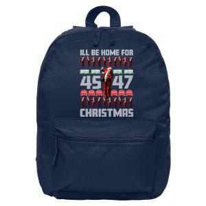 ILl Be Home For Christmas Donald Trump 4547 Maga Trump Dance Ugly Christmas 16 in Basic Backpack