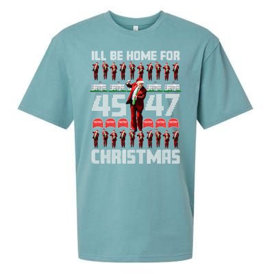 ILl Be Home For Christmas Donald Trump 4547 Maga Trump Dance Ugly Christmas Sueded Cloud Jersey T-Shirt