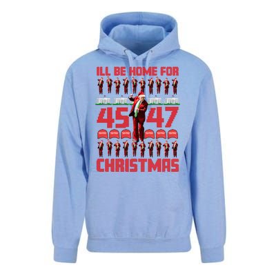 ILl Be Home For Christmas Donald Trump 4547 Maga Trump Dance Ugly Christmas Unisex Surf Hoodie