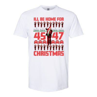 ILl Be Home For Christmas Donald Trump 4547 Maga Trump Dance Ugly Christmas Softstyle CVC T-Shirt