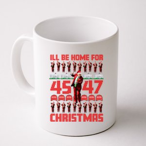 ILl Be Home For Christmas Donald Trump 4547 Maga Trump Dance Ugly Christmas Coffee Mug