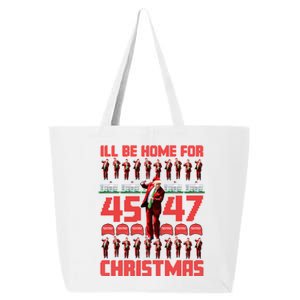 ILl Be Home For Christmas Donald Trump 4547 Maga Trump Dance Ugly Christmas 25L Jumbo Tote