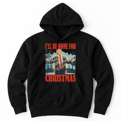 ILl Be Home For Christmas Santa Funny Trump Xmas Pajamas Hoodie