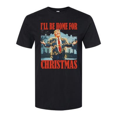 ILl Be Home For Christmas Santa Funny Trump Xmas Pajamas Softstyle CVC T-Shirt