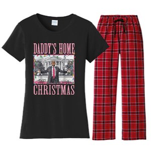 ILl Be Home For Christmas Santa Funny Trump Xmas Pajamas Women's Flannel Pajama Set