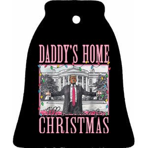 ILl Be Home For Christmas Santa Funny Trump Xmas Pajamas Ceramic Bell Ornament