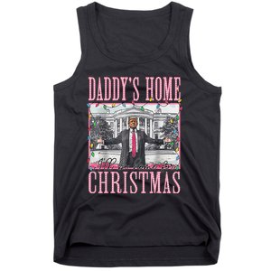 ILl Be Home For Christmas Santa Funny Trump Xmas Pajamas Tank Top