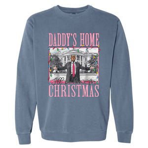 ILl Be Home For Christmas Santa Funny Trump Xmas Pajamas Garment-Dyed Sweatshirt