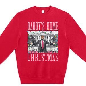 ILl Be Home For Christmas Santa Funny Trump Xmas Pajamas Premium Crewneck Sweatshirt