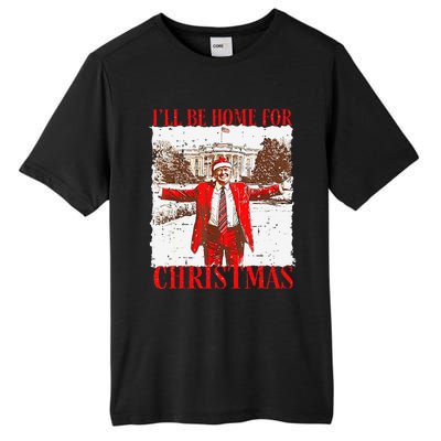 ILl Be Home For Christmas Funny Trump 2024 Xmas Pjm Tall Fusion ChromaSoft Performance T-Shirt