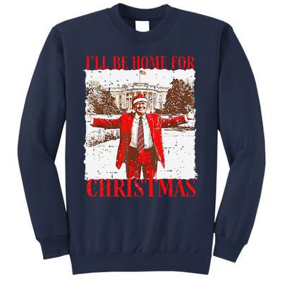 ILl Be Home For Christmas Funny Trump 2024 Xmas Pjm Sweatshirt