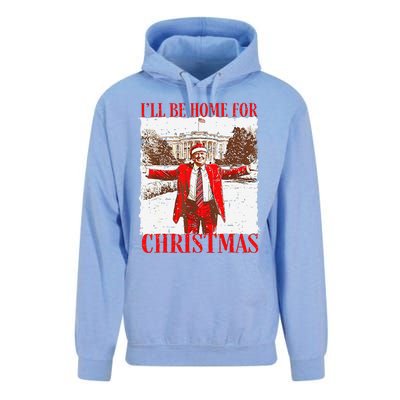 ILl Be Home For Christmas Funny Trump 2024 Xmas Pjm Unisex Surf Hoodie