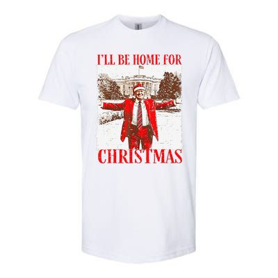 ILl Be Home For Christmas Funny Trump 2024 Xmas Pjm Softstyle CVC T-Shirt