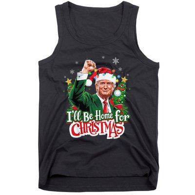 ILl Be Home For Christmas Santa Trump 2024 Tank Top