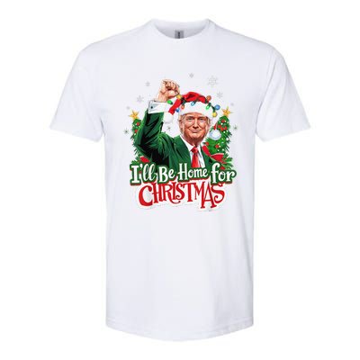 ILl Be Home For Christmas Santa Trump 2024 Softstyle CVC T-Shirt