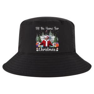 ILl Be Home For Christmas Funny Santa Claus Trump 2024 Cool Comfort Performance Bucket Hat