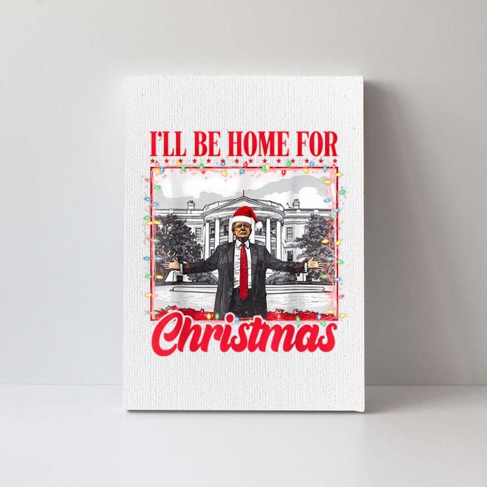 ILl Be Home For Christmas Santa Funny Trump Xmas Pajamas Canvas