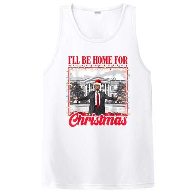 ILl Be Home For Christmas Santa Funny Trump Xmas Pajamas PosiCharge Competitor Tank