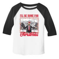 ILl Be Home For Christmas Santa Funny Trump Xmas Pajamas Toddler Fine Jersey T-Shirt