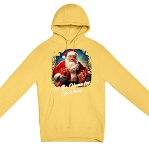 ILl Be Home For Christmas – Trump Santa Funny Graphic Cool Gift Premium Pullover Hoodie