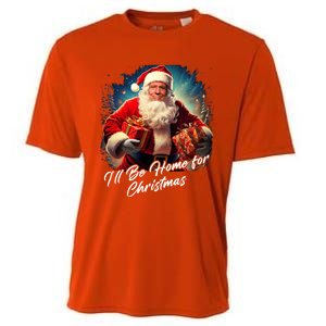 ILl Be Home For Christmas – Trump Santa Funny Graphic Cool Gift Cooling Performance Crew T-Shirt