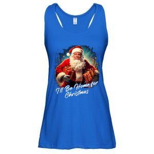 ILl Be Home For Christmas – Trump Santa Funny Graphic Cool Gift Ladies Essential Flowy Tank