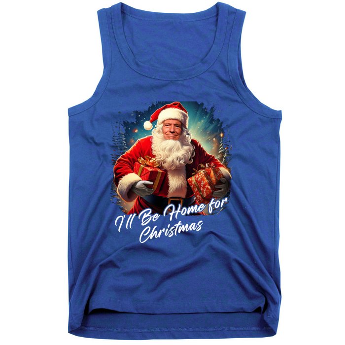 ILl Be Home For Christmas – Trump Santa Funny Graphic Cool Gift Tank Top