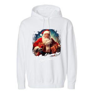 ILl Be Home For Christmas – Trump Santa Funny Graphic Cool Gift Garment-Dyed Fleece Hoodie