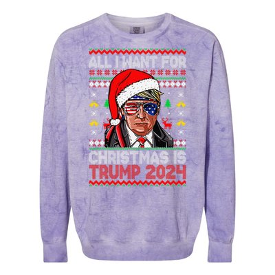 I’Ll Be Home For Christmas Trump 2024 DaddyS Home Trump 47 Colorblast Crewneck Sweatshirt