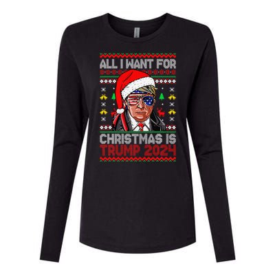 I’Ll Be Home For Christmas Trump 2024 DaddyS Home Trump 47 Womens Cotton Relaxed Long Sleeve T-Shirt