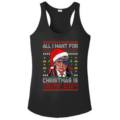 I’Ll Be Home For Christmas Trump 2024 DaddyS Home Trump 47 Ladies PosiCharge Competitor Racerback Tank