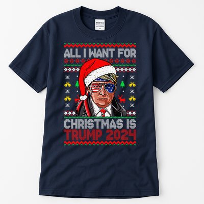 I’Ll Be Home For Christmas Trump 2024 DaddyS Home Trump 47 Tall T-Shirt