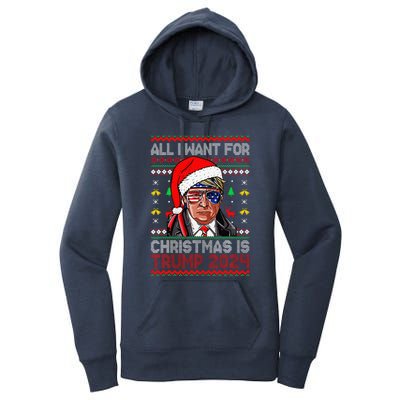 I’Ll Be Home For Christmas Trump 2024 DaddyS Home Trump 47 Women's Pullover Hoodie