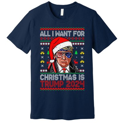 I’Ll Be Home For Christmas Trump 2024 DaddyS Home Trump 47 Premium T-Shirt