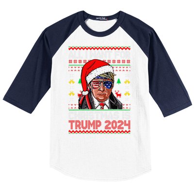 I’Ll Be Home For Christmas Trump 2024 DaddyS Home Trump 47 Baseball Sleeve Shirt