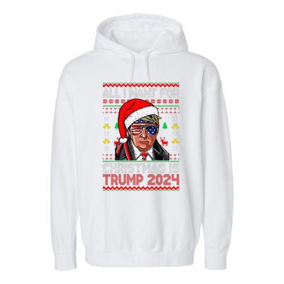 I’Ll Be Home For Christmas Trump 2024 DaddyS Home Trump 47 Garment-Dyed Fleece Hoodie