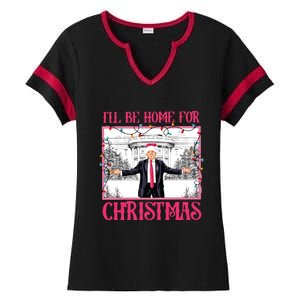 ILl Be Home For Christmas Ladies Halftime Notch Neck Tee