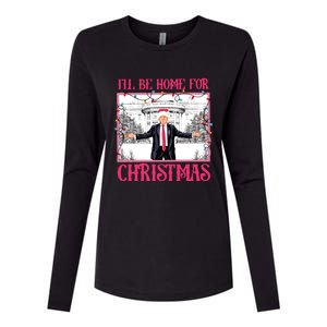 ILl Be Home For Christmas Womens Cotton Relaxed Long Sleeve T-Shirt