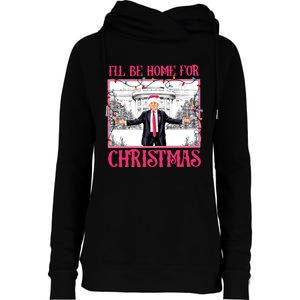 ILl Be Home For Christmas Womens Funnel Neck Pullover Hood