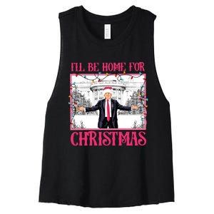 ILl Be Home For Christmas Women's Racerback Cropped Tank