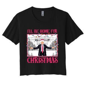 ILl Be Home For Christmas Women's Crop Top Tee