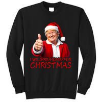 ILl Be Home For Christmas Funny Santa Trump Xmas Pajamas Sweatshirt