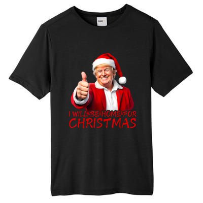 ILl Be Home For Christmas Funny Santa Trump Xmas Pajamas Tall Fusion ChromaSoft Performance T-Shirt