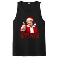 ILl Be Home For Christmas Funny Santa Trump Xmas Pajamas PosiCharge Competitor Tank