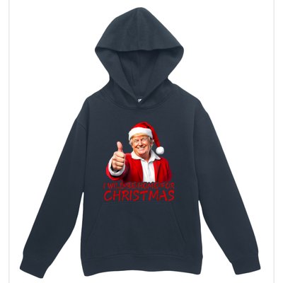 ILl Be Home For Christmas Funny Santa Trump Xmas Pajamas Urban Pullover Hoodie