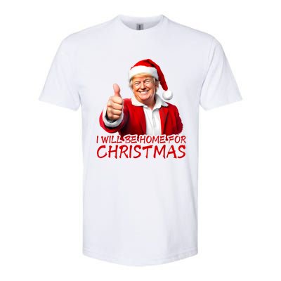 ILl Be Home For Christmas Funny Santa Trump Xmas Pajamas Softstyle CVC T-Shirt