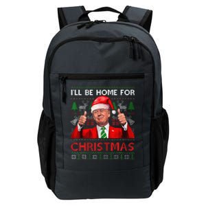 ILl Be Home For Christmas Santa Trump Xmas Pajamas Funny Daily Commute Backpack