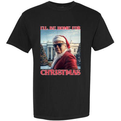 ILl Be Home For Christmas Trump Santa Selfie White House Garment-Dyed Heavyweight T-Shirt